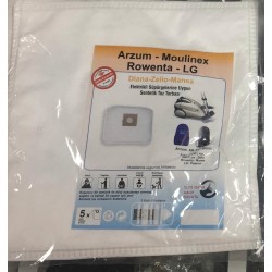 ARZUM - MOULINEX- ROWENTA- LG {diana-zelio-manea} elektrik süpürgelerine uygun toz torbası 