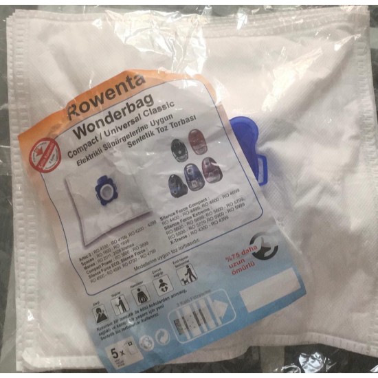 ROWENTA Wonderbag ELEKTRİK SÜPÜRGESİ TOZ TORBASI ROWENTA Wonderbag ELEKTRİK SÜPÜRGESİ TOZ TORBASI