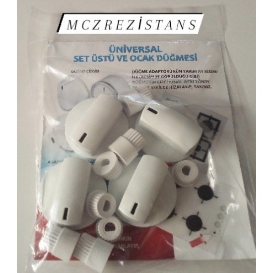 ÜNİVERSAL OCAK VE SET ÜSTÜ DÜĞME BEYAZ ÜNİVERSAL OCAK VE SET ÜSTÜ DÜĞME BEYAZ