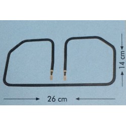 KÖŞELİ TOST REZİSTANSI 110V 800W {26cm-14cm}